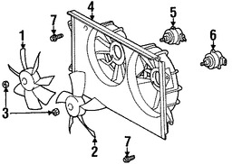 Foto de Motor del ventilador de enfriado Original para Scion Toyota Lexus Marca TOYOTA Nmero de Parte 163630D110