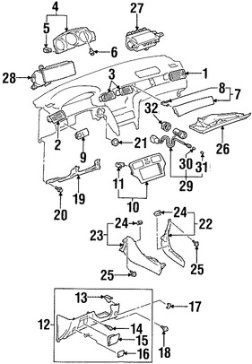 Foto de Tornillo de Panel de Moldura Pilar B Original para Toyota Tundra Toyota Sienna   Lexus ES330 Marca TOYOTA Nmero de Parte 9008011372