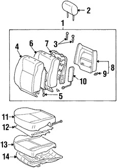 Foto de Guia de Reposacabezas Original para Lexus Toyota Marca TOYOTA Nmero de Parte 7193052030C0