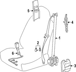 Foto de Stop del Boton de Hebilla de Cinturon de Seguridad Original para Toyota Lexus Marca TOYOTA Nmero de Parte 7321902010