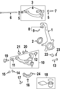 Foto de Soporte Brazo Control Suspension Original para Toyota 4Runner Toyota FJ Cruiser   Lexus GX470 Lexus Marca TOYOTA Nmero de Parte 4862560010