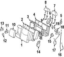 Foto de Guia de Reposacabezas Original para Toyota Avalon Toyota Corolla Toyota Solara Toyota  Toyota Echo Lexus GX470 Marca TOYOTA Nmero de Parte 7193147010A0