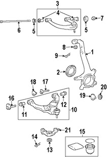 Foto de Soporte Brazo Control Suspension Original para Toyota 4Runner Toyota FJ Cruiser   Lexus  Lexus GX470 Marca TOYOTA Nmero de Parte 4862660010