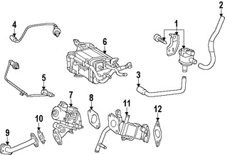 Foto de Empacadura Manguera EGR Original para Lexus CT200h Toyota Prius V Toyota Prius Toyota Marca TOYOTA Nmero de Parte 2568537010