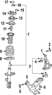 Foto de Puntal Suspensin Original para Scion Toyota  Lexus Marca TOYOTA Nmero de Parte 4861928010