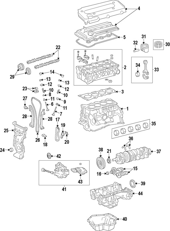 Foto de Rodamiento Eje Balanceador Original para Toyota Scion Lexus Marca TOYOTA Nmero de Parte 119112801103