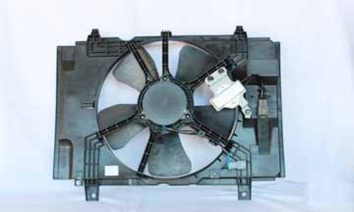 Foto de Ventilador Dual Condensador y Radiador  para Nissan Versa 2007 2008 2009 2010 2011 2012 Marca TYC Nmero de Parte 621780