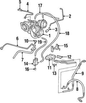 Foto de Tubo de Refrigerante del Turbo Original para Volvo S70 Volvo V70 Volvo 850 Volvo C70 Marca VOLVO Nmero de Parte 1397793