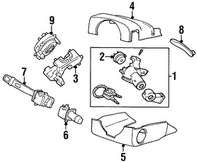 Foto de Carcasa del interruptor de la columna de direccion Original para Volvo V70 Volvo XC70 Volvo S60 Volvo XC90 Volvo S80 Marca VOLVO Nmero de Parte 30658677