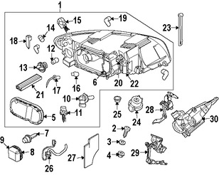 Foto de Portalampara de Faros Laterales Original para Volvo C70 2006 2007 2008 2009 Marca VOLVO Nmero de Parte 30744170