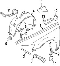 Foto de Protector de Guardafangos Original para Volvo C70 2006 2007 2008 2009 Marca VOLVO Nmero de Parte 30744112