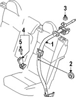 Foto de Stop del Boton de Hebilla de Cinturon de Seguridad Original para Volvo C70 Marca VOLVO Nmero de Parte 30738903