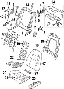 Foto de Manilla de Ajuste de Reclinacion Asiento Trasero Original para Volvo C70 2006 2007 2008 2009 Marca VOLVO Nmero de Parte 39857975