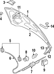 Foto de Cerrojo del capo Original para Volvo S60 Volvo V70 Volvo XC70 Volvo S80 Marca VOLVO Nmero de Parte 31218764