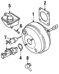 Foto de Depsito del Cilindro Maestro del Freno Original para Volvo S60 Volvo V70 Volvo XC70 Volvo S80 Marca VOLVO Nmero de Parte 8646006