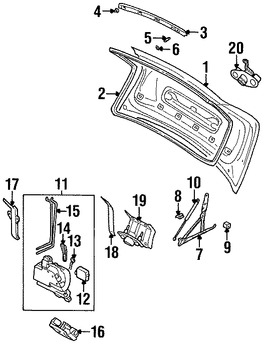 Foto de Tapa del maletero Original para Volvo S60 Marca VOLVO Nmero de Parte 30796481