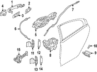 Foto de Cubierta de la manija exterior de la puerta  Original para Volvo S60 Volvo S60 Cross Country Volvo V60 Volvo V60 Cross Country Marca VOLVO Nmero de Parte 39802284