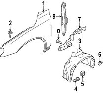 Foto de Protector de Guardafangos Original para Volvo S80 Volvo V70 Marca VOLVO Nmero de Parte 31294807