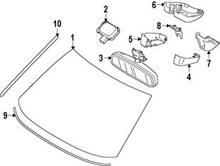 Foto de Parabrisas de Cristal Original para Volvo S80 Volvo V70 Volvo XC70 Marca VOLVO Nmero de Parte 31217006