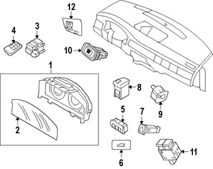 Foto de Interruptor para deshabilitar Air Bag lado Pasajero Original para Volvo Marca VOLVO Nmero de Parte 31318268