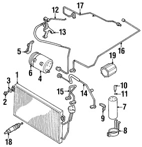 Foto de Manguera Descarga Refrigerante Aire Acondicionado Original para Volvo S40 2000 Volvo V40 2000 Marca VOLVO Nmero de Parte 30899055