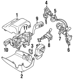 Foto de Carcasa del interruptor de la columna de direccion Original para Volvo S40 2000 Volvo V40 2000 Marca VOLVO Nmero de Parte 30887038