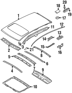 Foto de Panel de Techo Original para Volvo V40 2000 2001 2002 2003 2004 Marca VOLVO Nmero de Parte 30618473