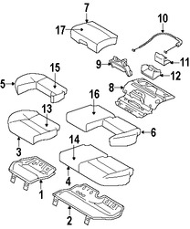 Foto de Cojin de Asiento Original para Volvo S40 Volvo V50 Marca VOLVO Nmero de Parte 30615755