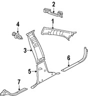 Foto de Juego de Molduras Pilar de Puerta Original para Volvo S40 Volvo V50 Marca VOLVO Nmero de Parte 39991957