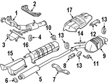 Foto de Tubo de Escape Original para Volvo XC90 2003 2004 2005 2006 Marca VOLVO Nmero de Parte 31201884