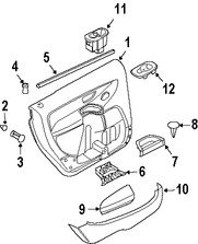 Foto de Bisel de Switch de Vidrio Electrico Original para Volvo XC90 2003 2004 2005 2006 Marca VOLVO Nmero de Parte 39982146