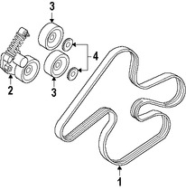 Foto de Banda serpentina Original para Volvo XC90 Volvo S80 Marca VOLVO Nmero de Parte 8653617