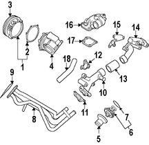 Foto de Empacadura del Termostato del Refrigerante Original para Volvo XC90 Volvo S80 Marca VOLVO Nmero de Parte 30720315