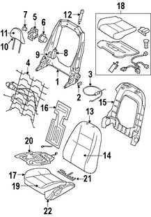 Foto de Respaldo de Asiento Original para Volvo V50 Volvo S40 Marca VOLVO Nmero de Parte 39811594