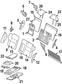 Foto de Cojin de respaldo de Asiento Original para Volvo V50 Volvo S40 Marca VOLVO Nmero de Parte 30615672