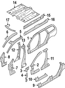 Foto de Travesano Plataforma de Piso Original para Volvo V50 Volvo S40 Marca VOLVO Nmero de Parte 8678485