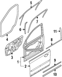 Foto de Sello de la puerta Original para Volvo V50 Volvo S40 Marca VOLVO Nmero de Parte 8663911