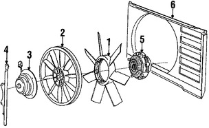 Foto de Aspa del ventilador de enfriamiento del motor Original para Volvo 740 Volvo 760 Volvo 780 Marca VOLVO Nmero de Parte 1274497