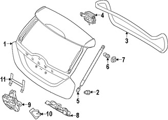 Foto de Soporte Elevacin Puerta Trasera Original para Volvo V60 2015 2016 2017 Volvo V60 Cross Country 2015 2016 2017 Marca VOLVO Nmero de Parte 31395910