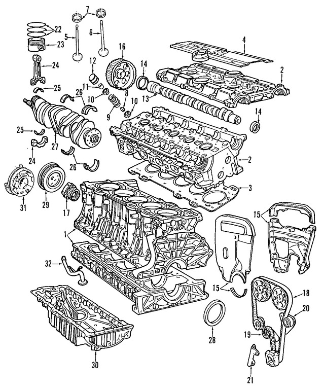 Foto de Motor Completo Original para Volvo 850 Volvo C70 Volvo S70 Volvo V70 Marca VOLVO Remanufacturado Nmero de Parte 8601469