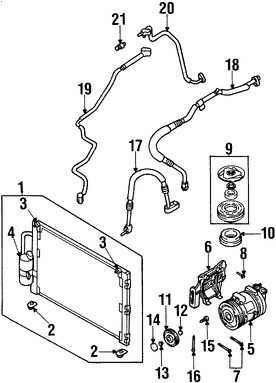 Foto de Compresor Aire Acondicionado Original para Daewoo Lanos 1999 2000 2001 2002 Marca DAEWOO N�mero de Parte 96460070