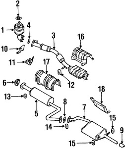 Foto de Silenciador Original para Daewoo Lanos 1999 2000 2001 2002 Marca DAEWOO N�mero de Parte 96182256