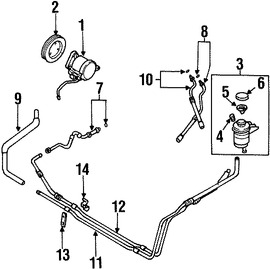 Foto de Manguera Direccion Hidraulica Original para Daewoo Lanos 1999 2000 2001 2002 Marca DAEWOO Nmero de Parte 96304380