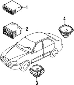 Foto de Altavoz Original para Daewoo Lanos 1999 2000 2001 2002 Marca DAEWOO N�mero de Parte 96388782