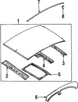 Foto de Panel de Techo Original para Daewoo Lanos 1999 2000 2001 2002 Marca DAEWOO N�mero de Parte A96303816