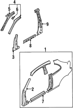 Foto de Estribo Original para Daewoo Lanos 1999 2000 2001 2002 Marca DAEWOO N�mero de Parte A96248547