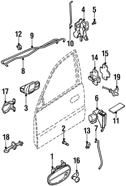 Foto de Freno de puerta Original para Daewoo Lanos 1999 2000 2001 2002 Marca DAEWOO N�mero de Parte 96259087