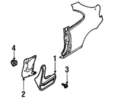 Foto de Guarda lodo Original para Daewoo Lanos 2000 2001 2002 Marca DAEWOO N�mero de Parte 96277649