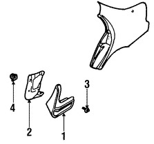 Foto de Guarda lodo Original para Daewoo Lanos 1999 2000 2001 2002 Marca DAEWOO N�mero de Parte 96303233
