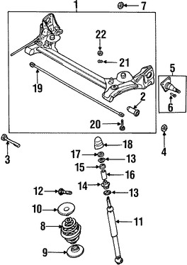 Foto de Amortiguador Original para Daewoo Lanos 1999 2000 2001 2002 Marca DAEWOO N�mero de Parte 96226990